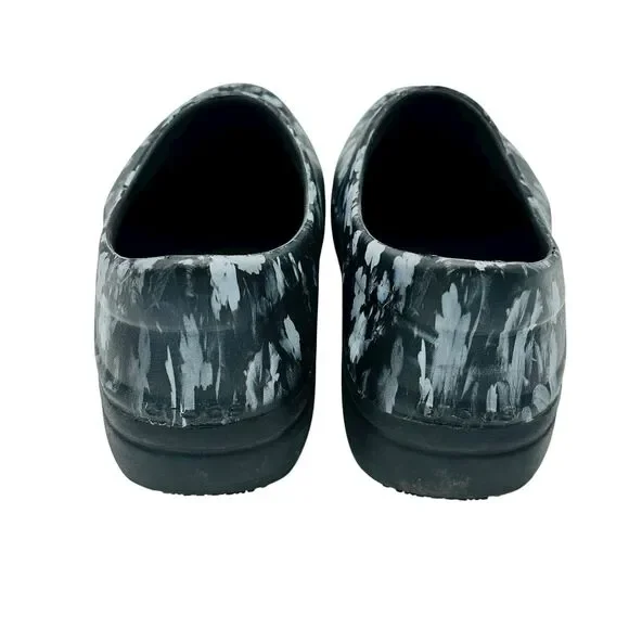 CROCS Neria Pro II Graphic Clogs Floral Flowers 205385 Womens Size 9 Black Gray - Picture 5 of 8